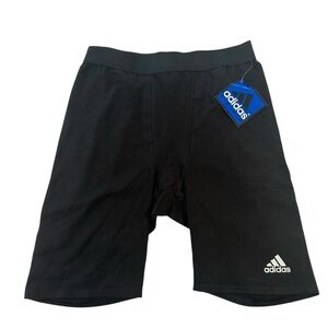 Adidas Team L Vintage Shorts 90s Y2K NWT Deadstock Black Compression Made in USA